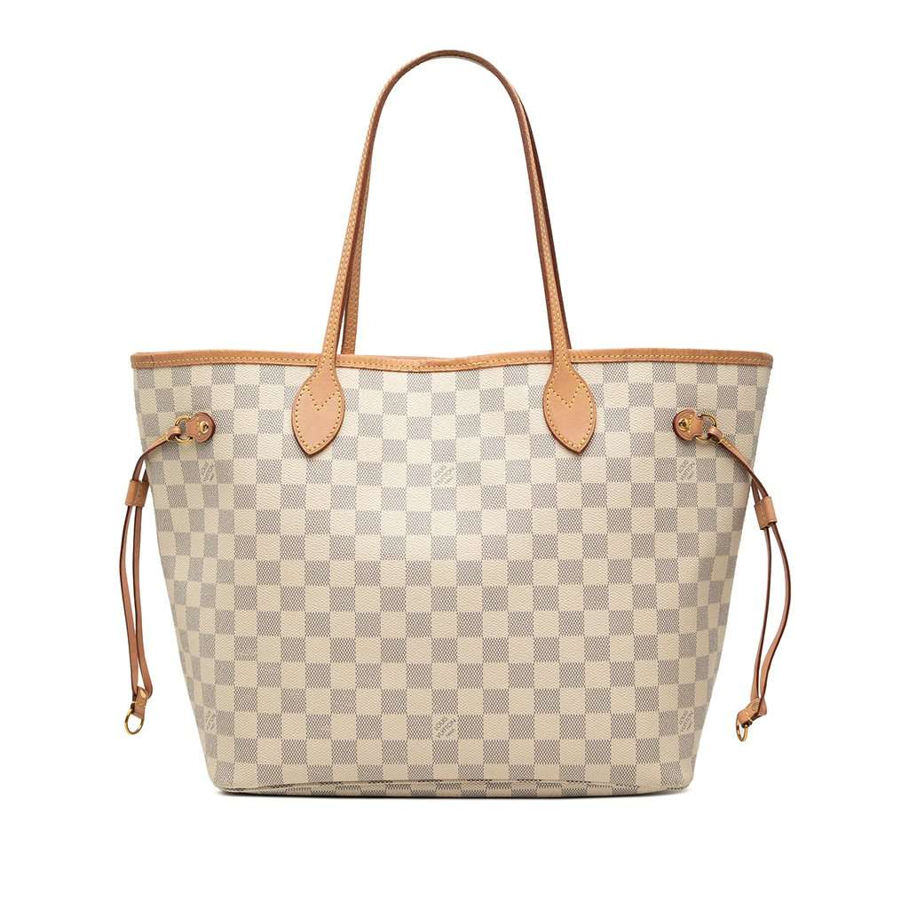 Louis Vuitton Damier Azur Neverfull MM White Very good condition - Front View