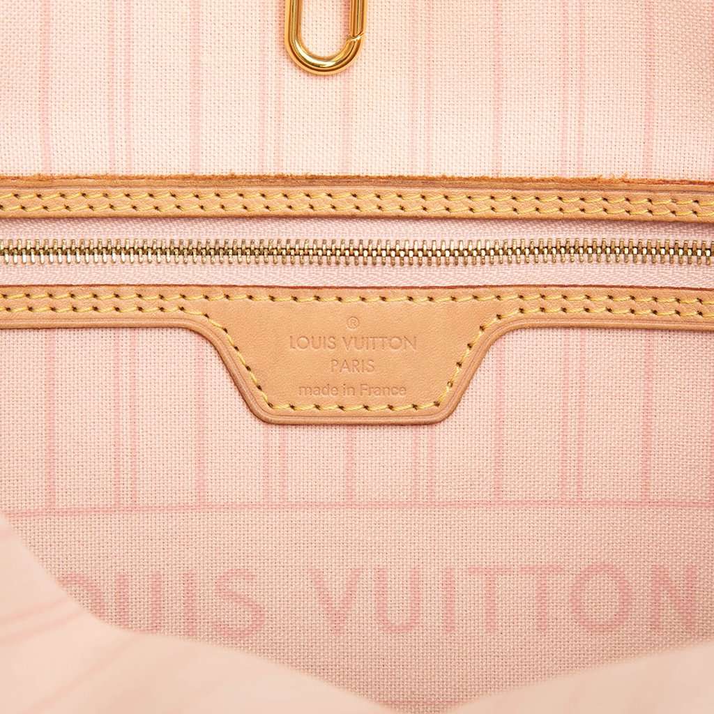 Louis Vuitton Damier Azur Neverfull MM White Very good condition - Box View