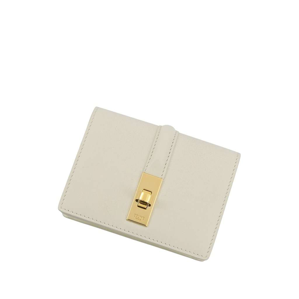 Celine Leather 16 Card Holder White Leather Very good condition - Front View