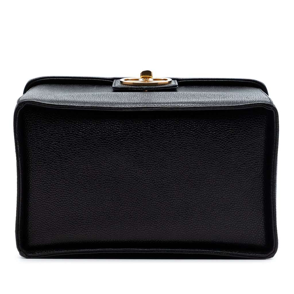 Chanel CC Caviar Turnlock Vanity Bag Black Leather Very good condition - Inside View