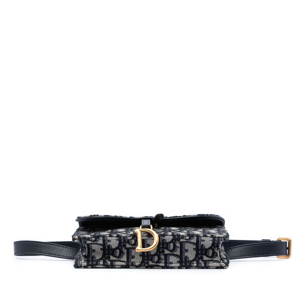 Dior Oblique Canvas Saddle Belt Bag Blue Very good - Inside View