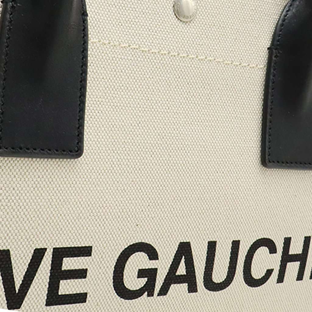 Saint Laurent Small Canvas Rive Gauche Tote Beige Very good - Box View