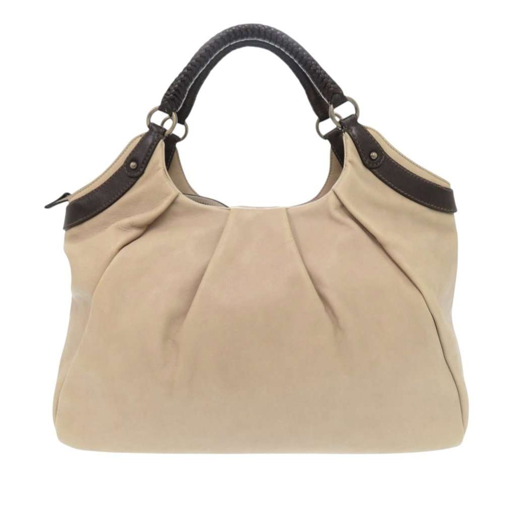 Salvatore Ferragamo Leather Gancini Tote Beige Leather Very good condition - Back View