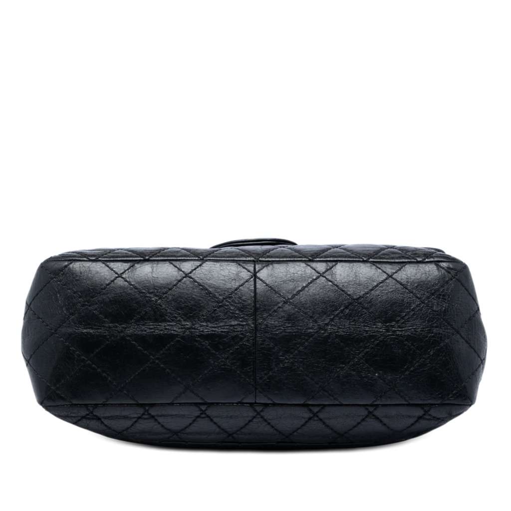 Chanel Quilted Aged Calfskin Reissue 2.55 Double Flap 227 Black Leather Very good condition - Inside View