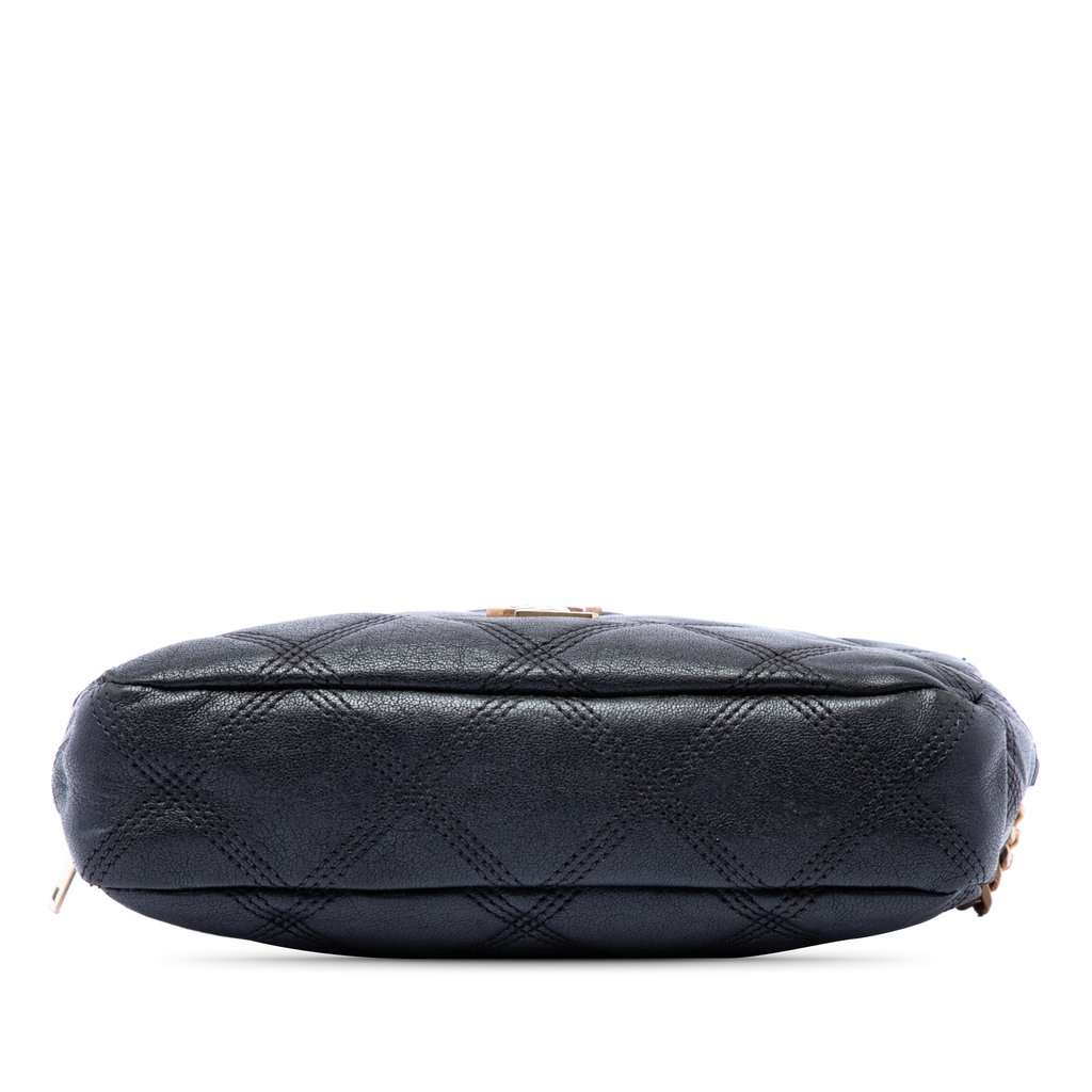 Saint Laurent Mini Quilted Lambskin Becky Double Zip Crossbody Black Leather Very good - Inside View