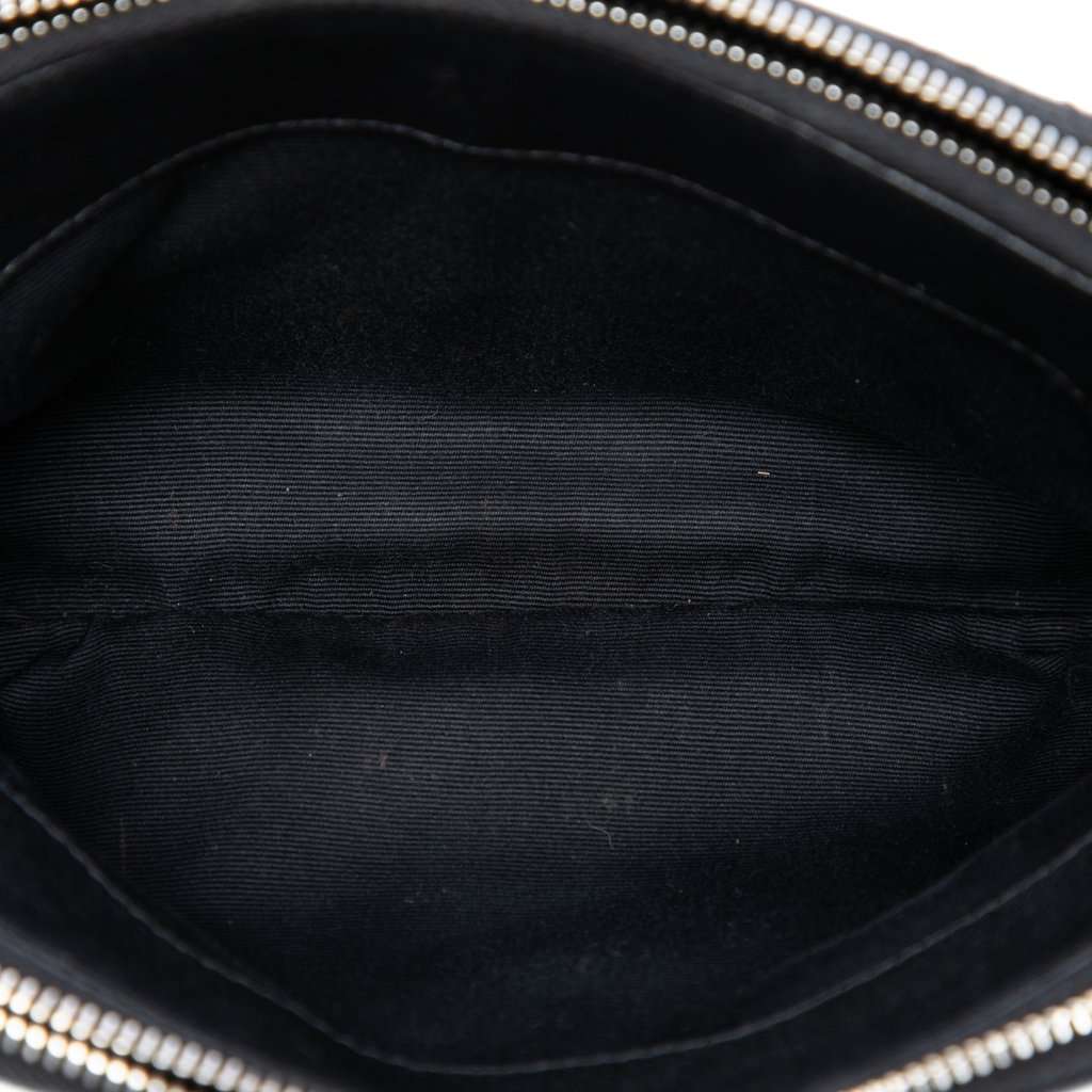 Saint Laurent Mini Quilted Lambskin Becky Double Zip Crossbody Black Leather Very good - Model View