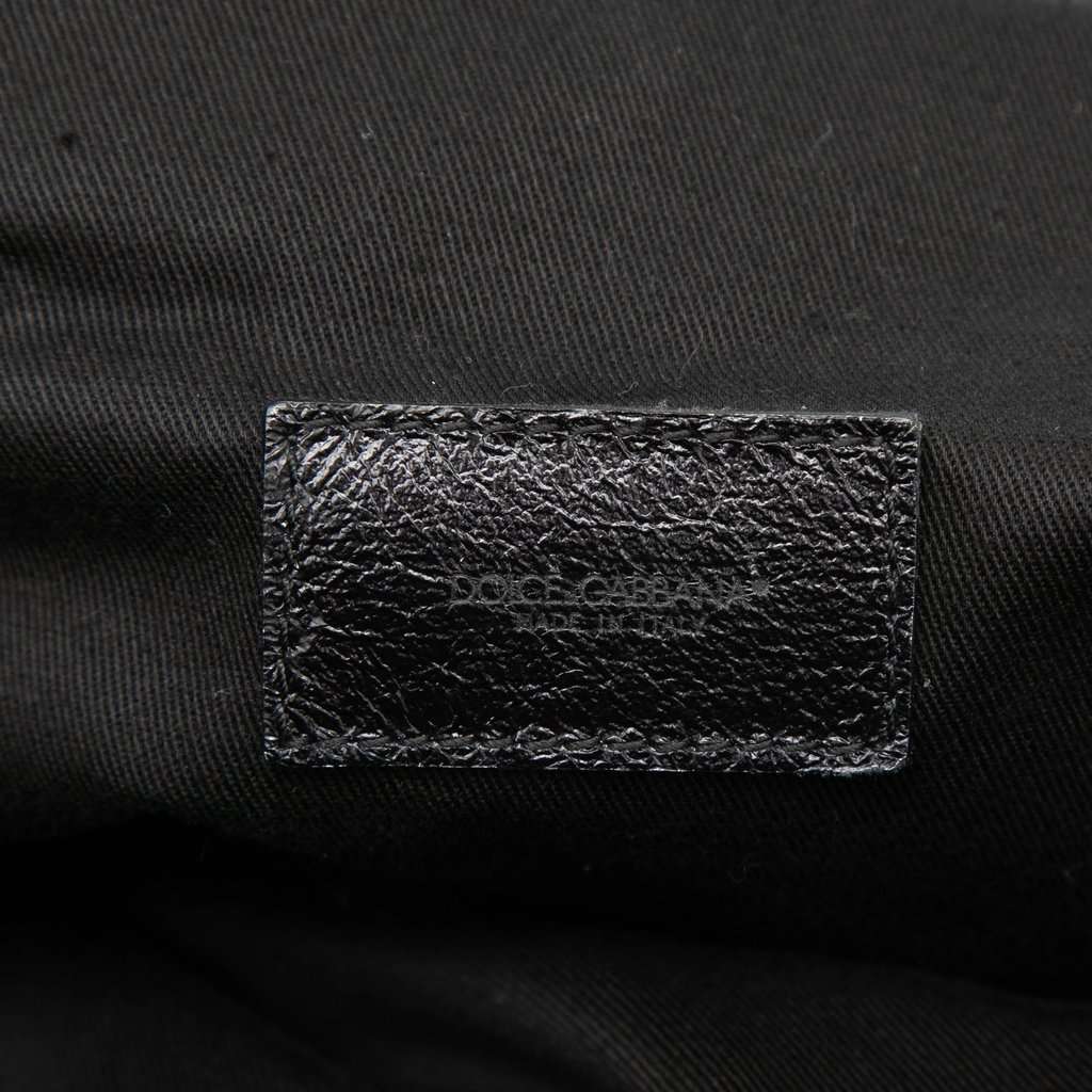 Dolce & Gabbana Woven Leather Net Handle Bag Black Leather Very good condition - Box View