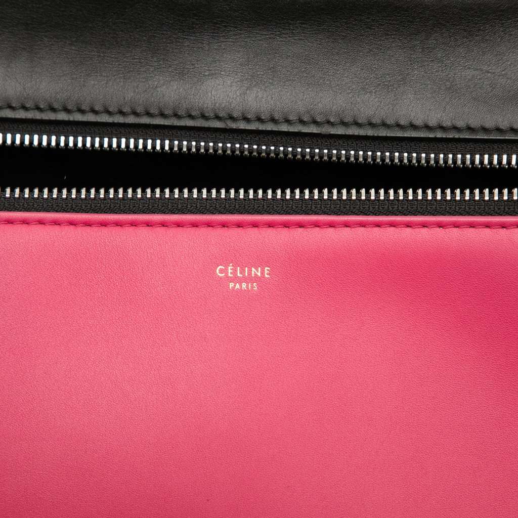Celine Medium Tricolor Leather Edge Handbag Pink Leather Very good condition - Box View
