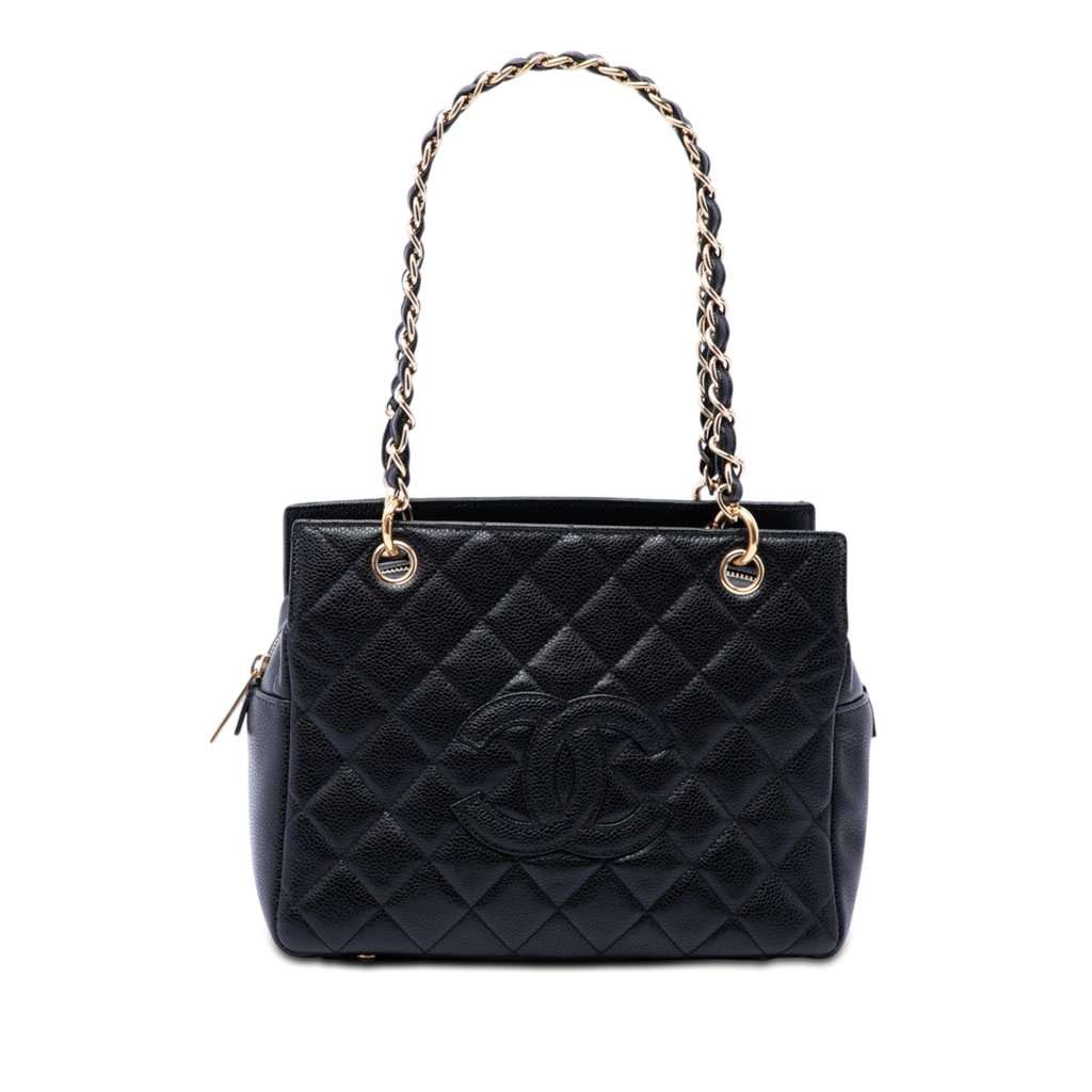 Chanel Petite Caviar Timeless Tote Black Leather Very good condition - Front View