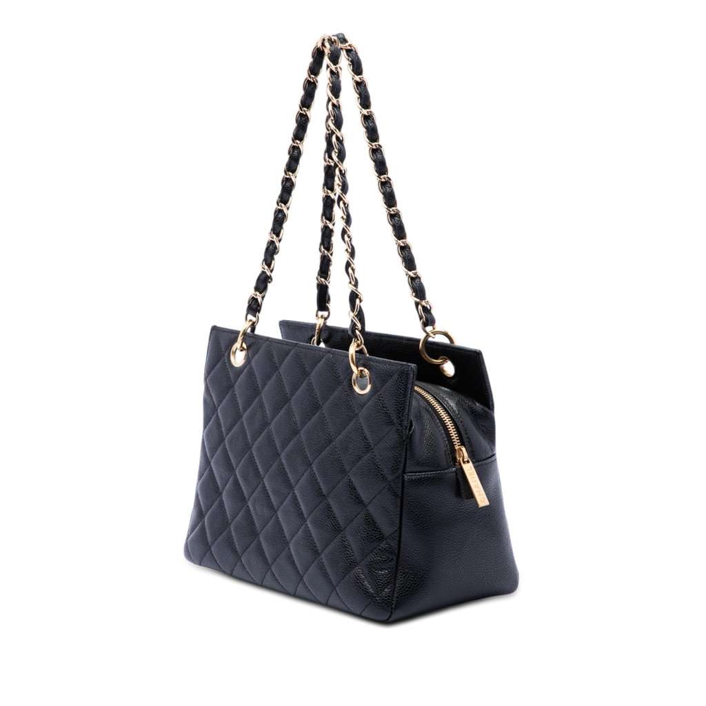 Chanel Petite Caviar Timeless Tote Black Leather Very good condition - Back View