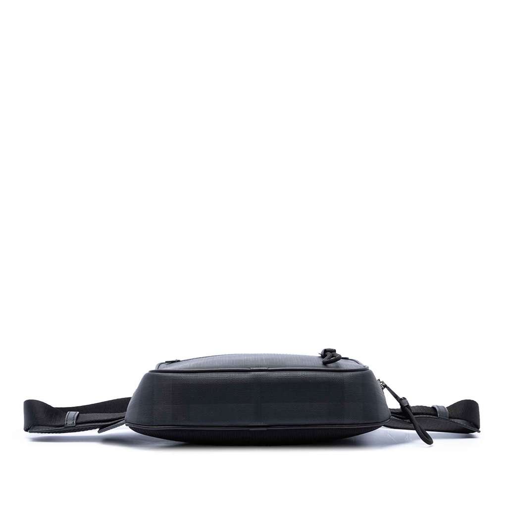 Burberry London Check Coated Canvas Belt Bag Black Very good - Inside View