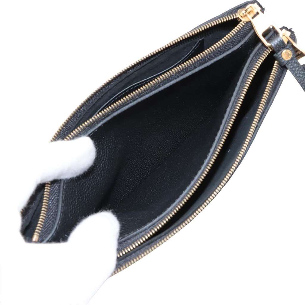 Louis Vuitton Monogram Empreinte Double Zip Pochette Black Leather Very good - Inside View