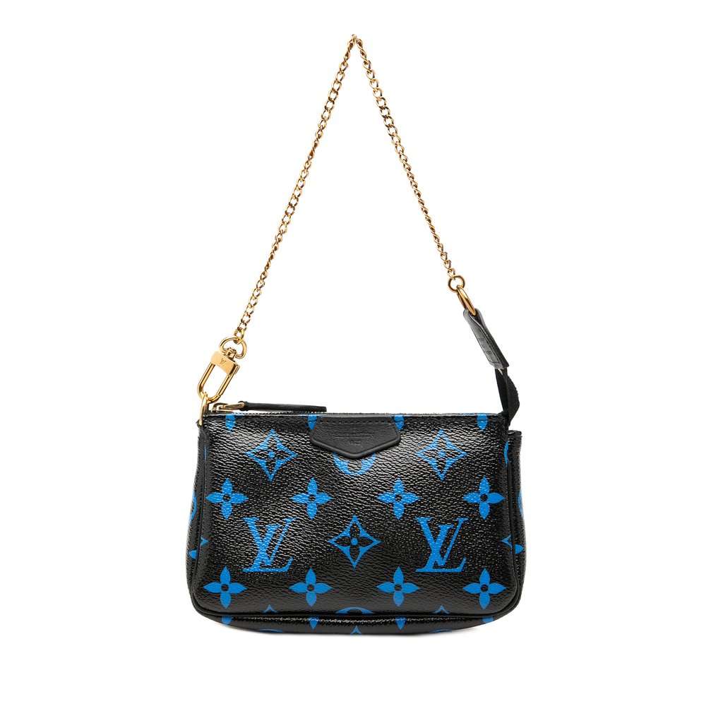 Louis Vuitton Colored Monogram Mini Pochette Accessories Black Very good condition - Front View