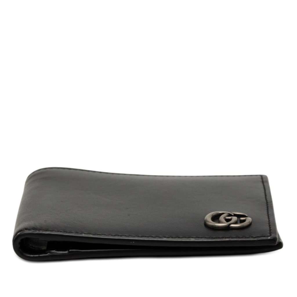 Gucci GG Marmont Calfskin Bifold Small Wallet Black Leather Very good - Inside View
