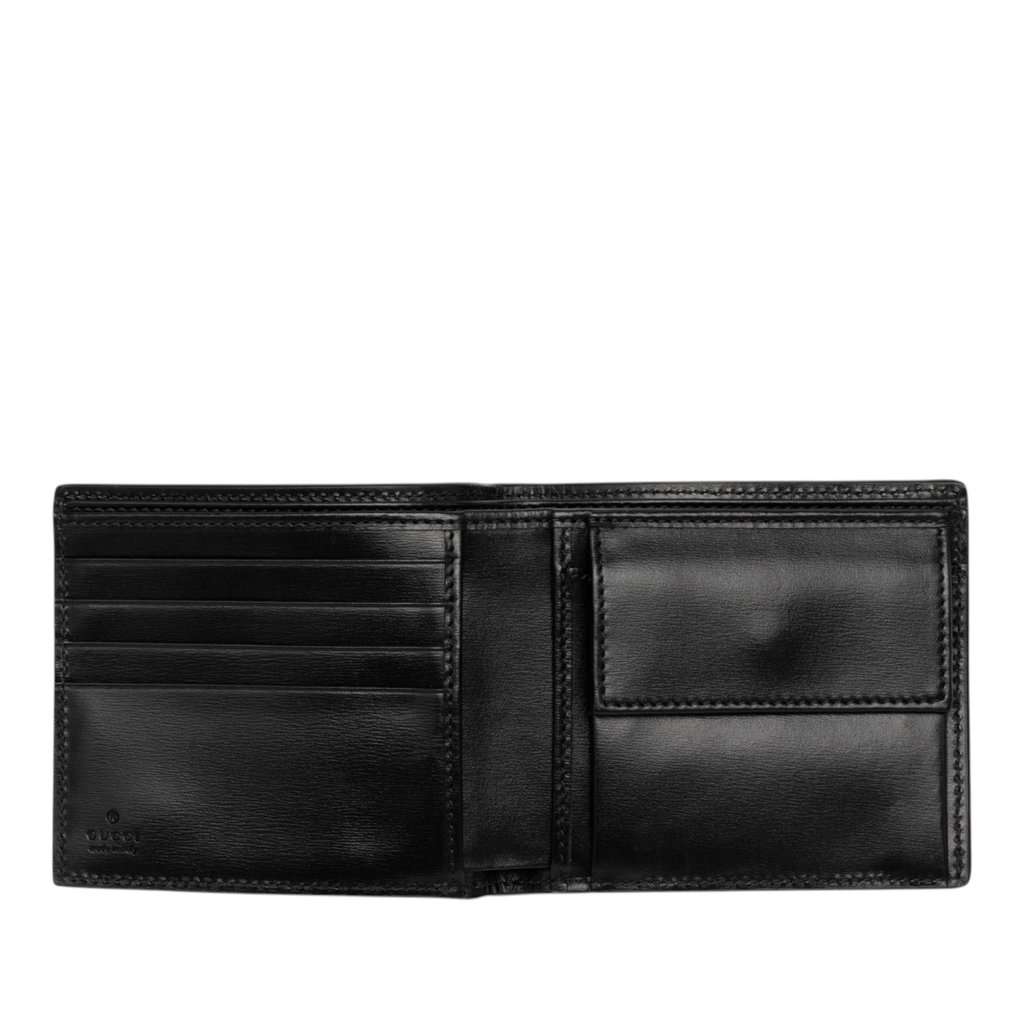 Gucci GG Marmont Calfskin Bifold Small Wallet Black Leather Very good - Model View