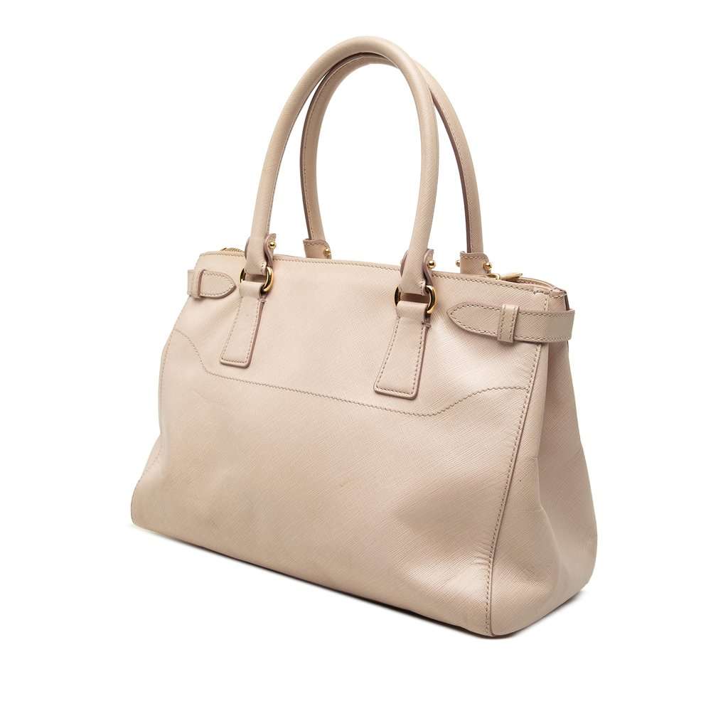 Ferragamo Medium Leather Gancini Beky Satchel Brown Leather Very good condition - Back View