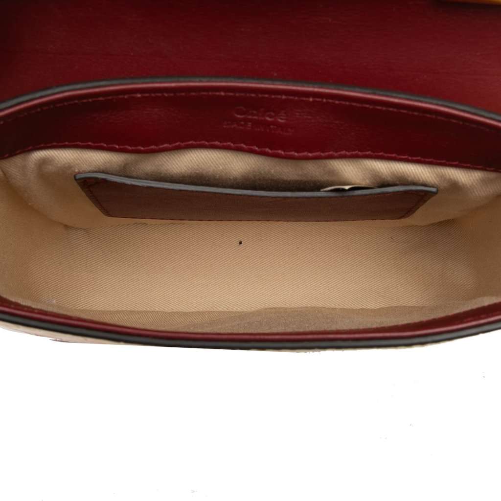 Chloé Mini Ombre Croc Embossed Leather C Satchel Yellow Leather Very good condition - Model View