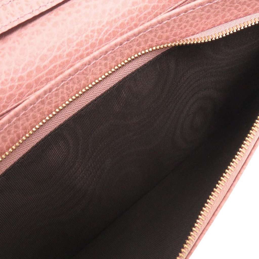 Gucci Dollar Calfskin Swing Wallet On Strap Pink Leather Very good - Inside View