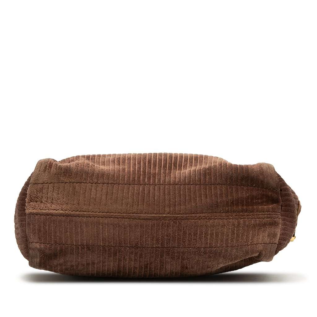 Loewe Corduroy Anagram Shoulder Bag Brown Very good - Inside View