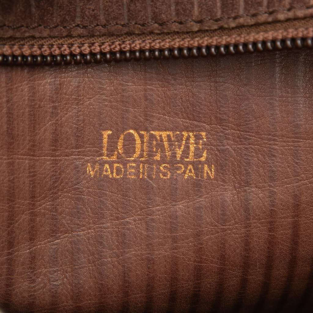 Loewe Corduroy Anagram Shoulder Bag Brown Very good - Box View