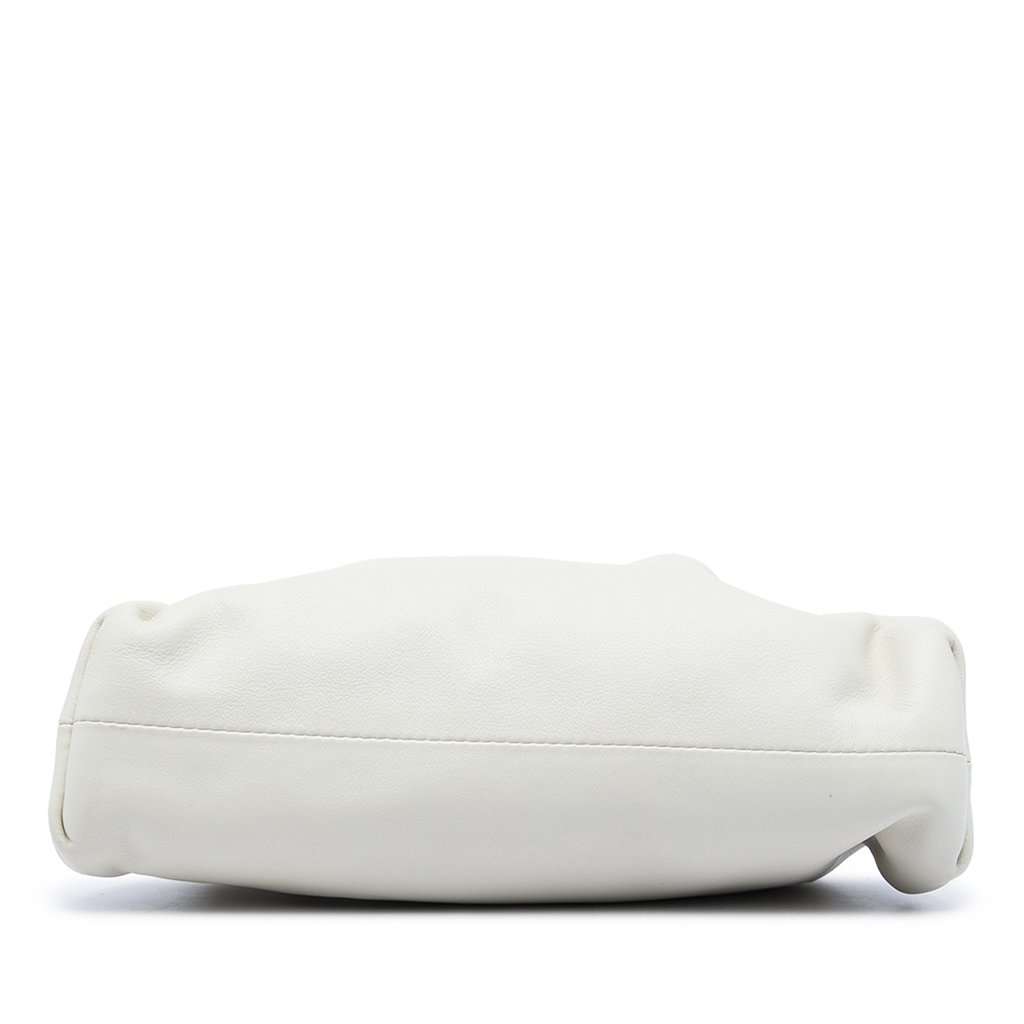 Bottega Veneta Lambskin The Mini Pouch Crossbody White Leather Very good - Inside View
