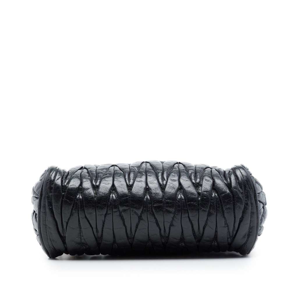 Miu Miu Matelasse Nappa Lux Charm Shoulder Bag Black Leather Very good - Inside View