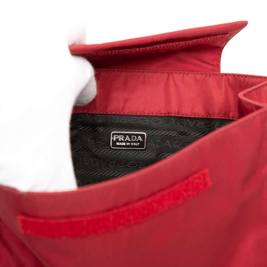 Prada Tessuto Pouch Red Very good condition - Box View
