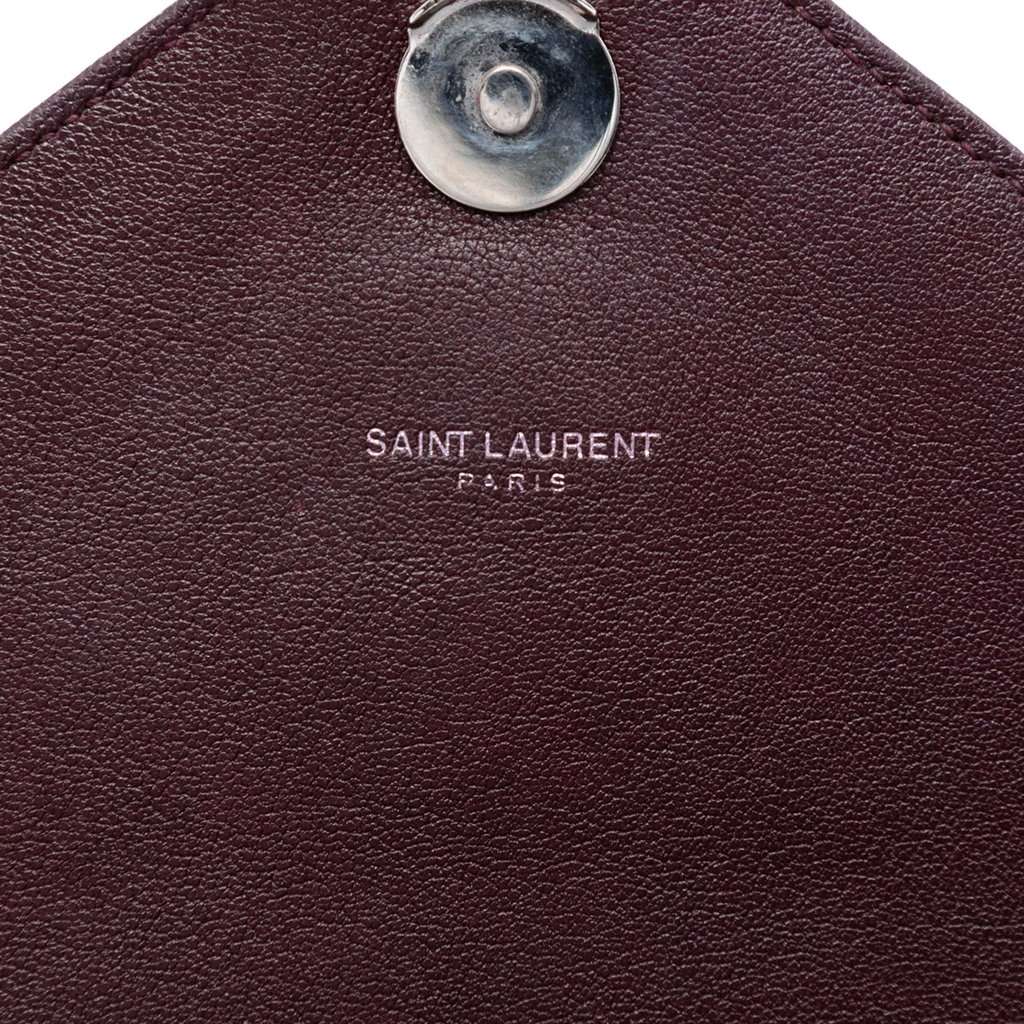 Saint Laurent Medium Chevron Sheepskin Monogram College Satchel Red Leather Very good - Box View