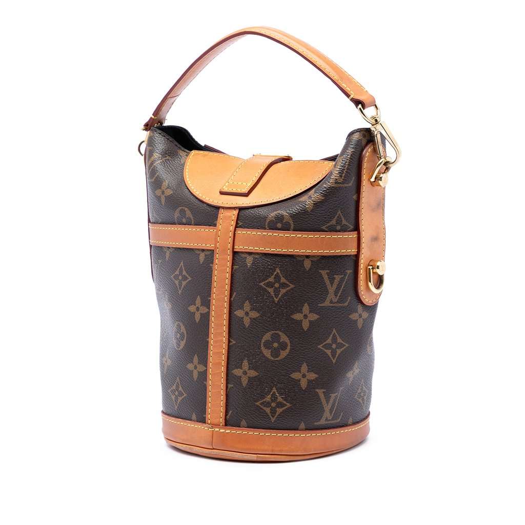 Louis Vuitton Monogram Duffle Bucket Bag Brown Very good condition - Back View