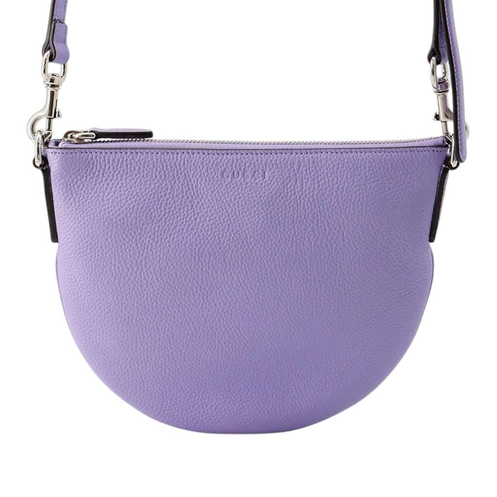 Gucci Mini Calfskin Web B Crossbody Purple Leather Very good condition - Front View