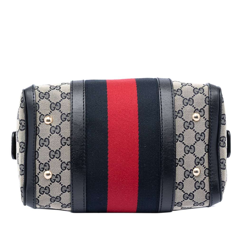 Gucci Small GG Canvas Web Joy Boston Bag Beige Very good condition - Inside View