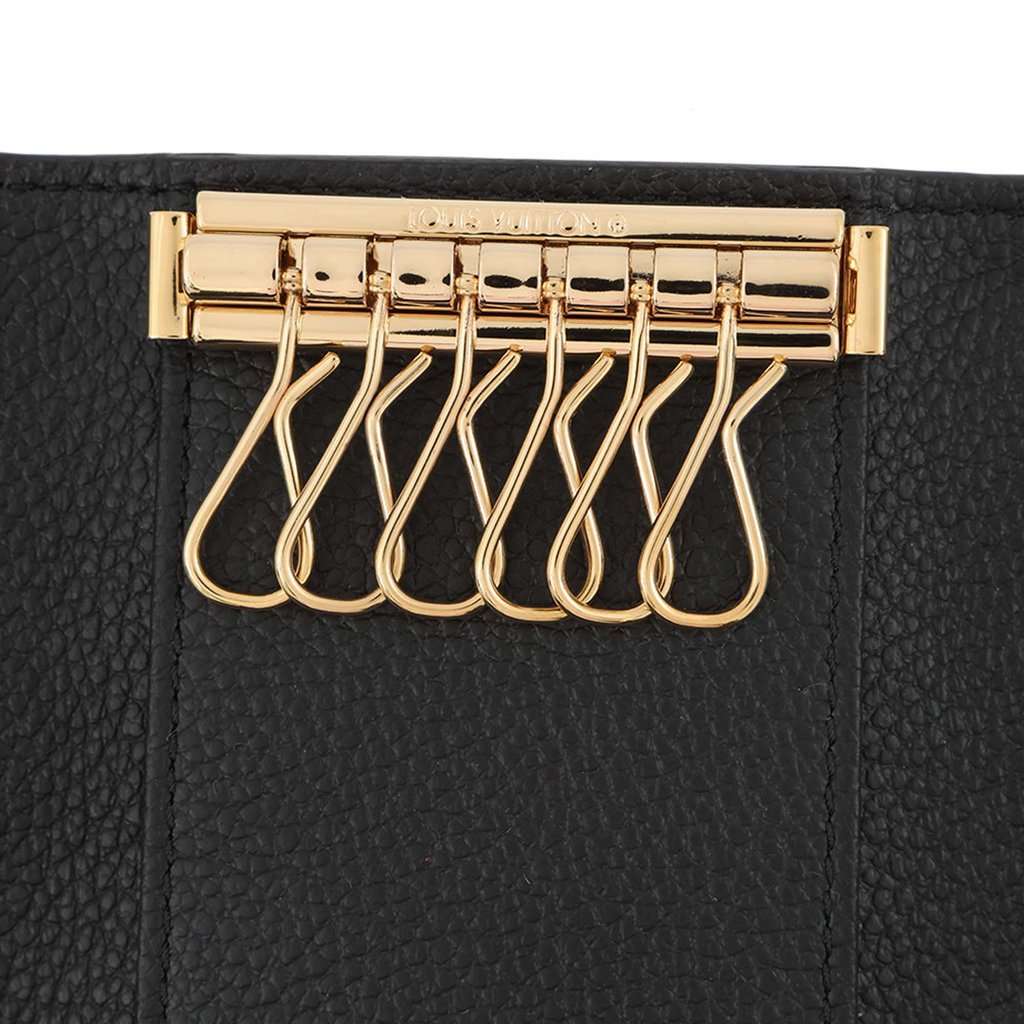 Louis Vuitton Monogram Empreinte 6 Key Holder Black Leather Very good - Box View