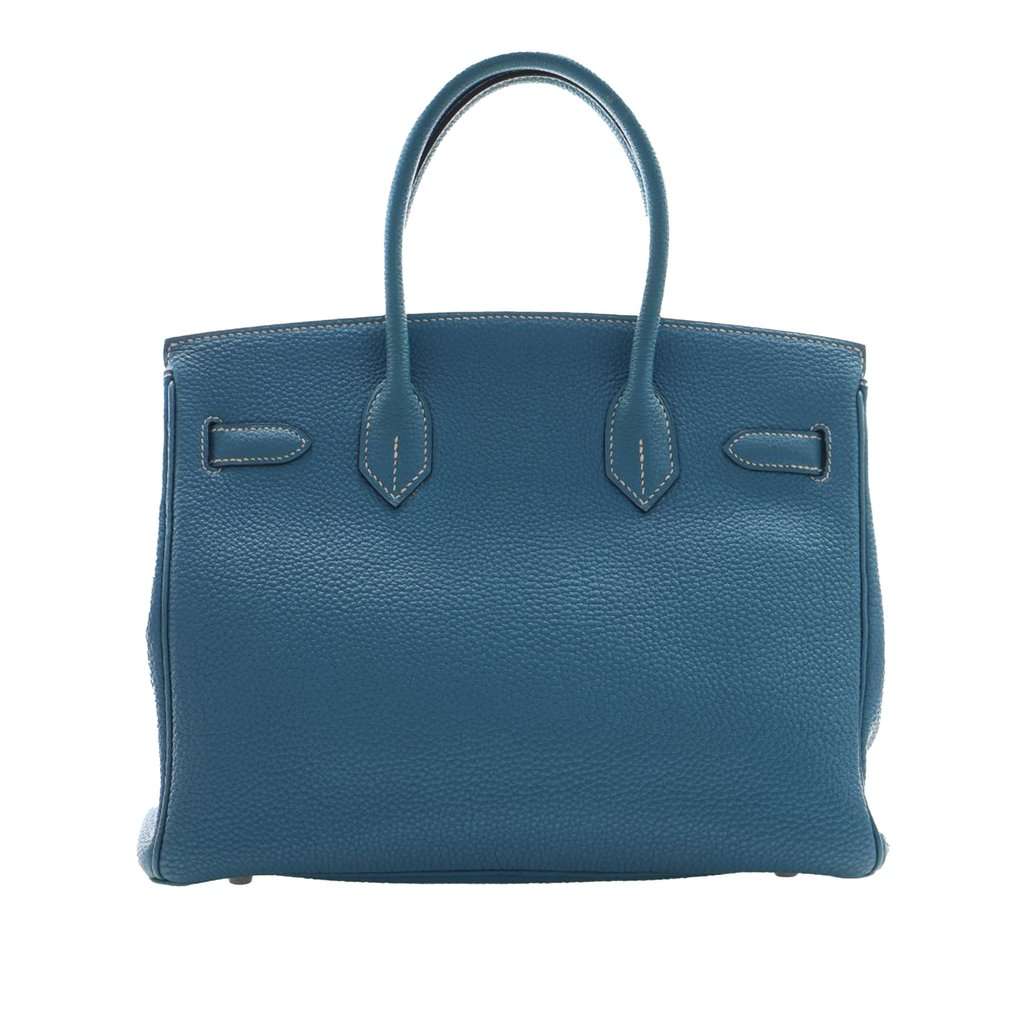 Hermès Togo Birkin Retourne 30 Blue Leather Very good - Model View