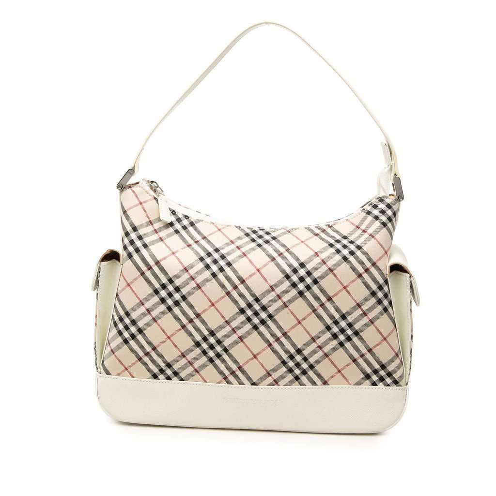 Burberry Nova Check Canvas Shoulder Bag Beige Very good - Front View