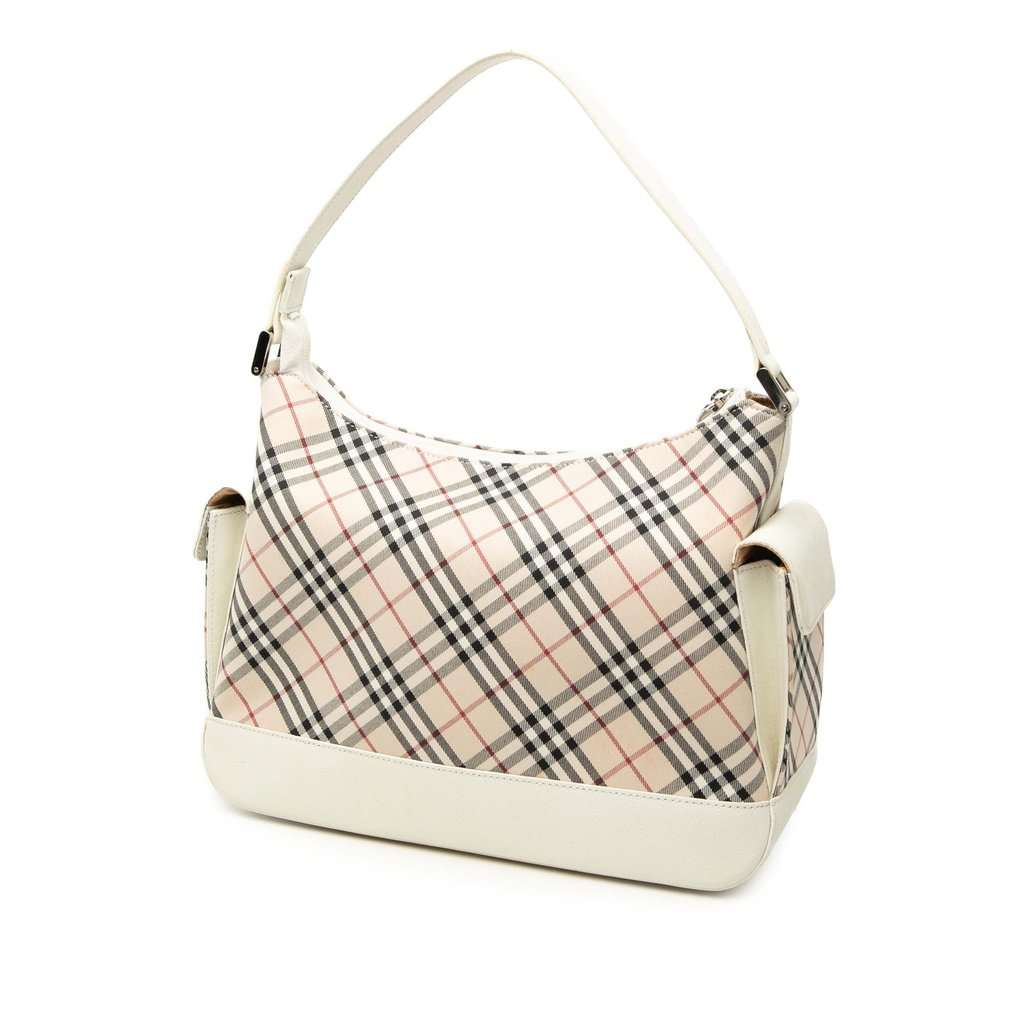 Burberry Nova Check Canvas Shoulder Bag Beige Very good - Back View