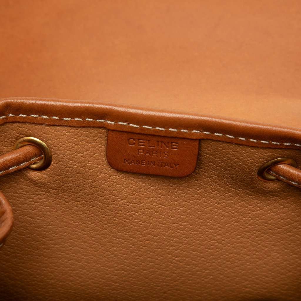 Celine Macadam Coated Canvas  Backpack Brown Leather Very good - Box View
