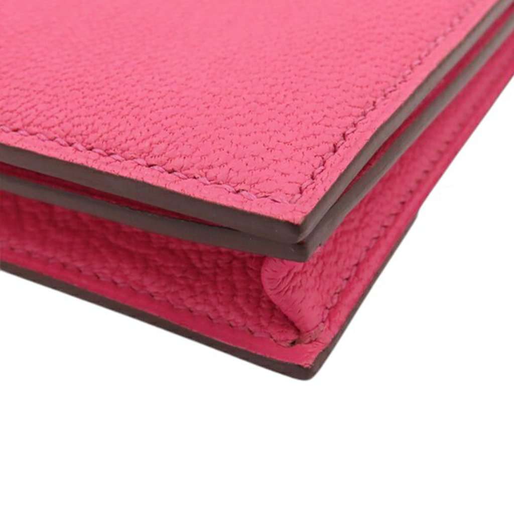 Hermès Chevre Bearn Soufflet Bifold Long Wallet Pink Leather Very good condition - Inside View