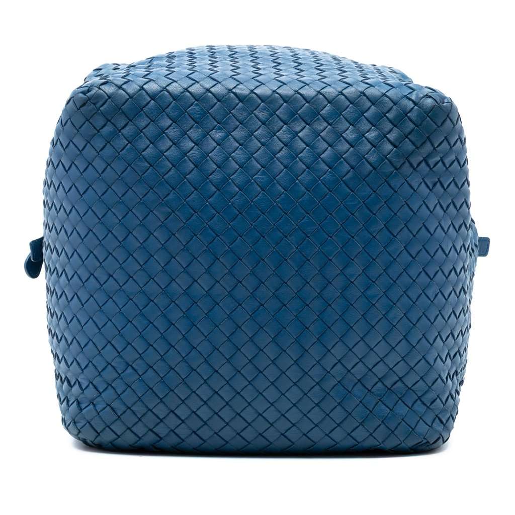 Bottega Veneta Nappa Intrecciato Cube Shoulder Bag Blue Leather Very good condition - Inside View