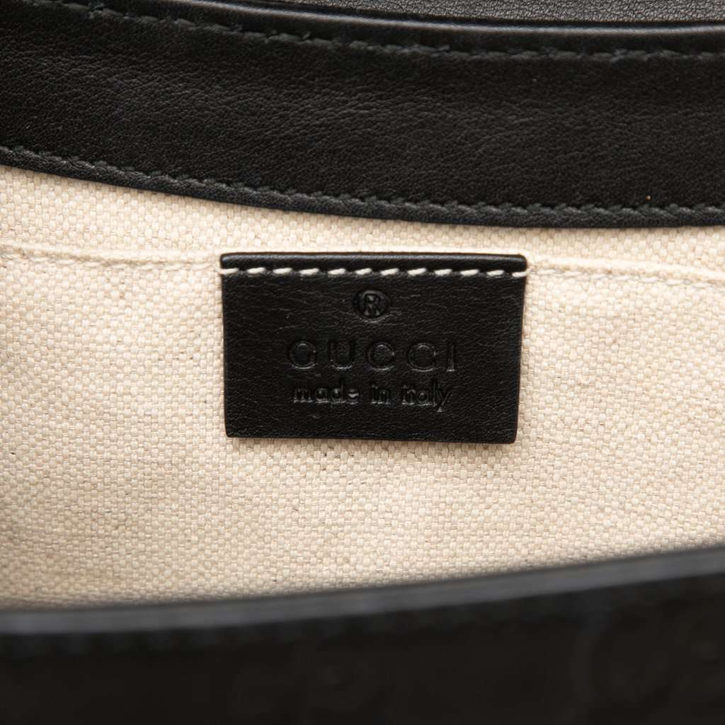 Gucci Medium Guccissima Emily Shoulder Bag Black Leather Very good - Box View