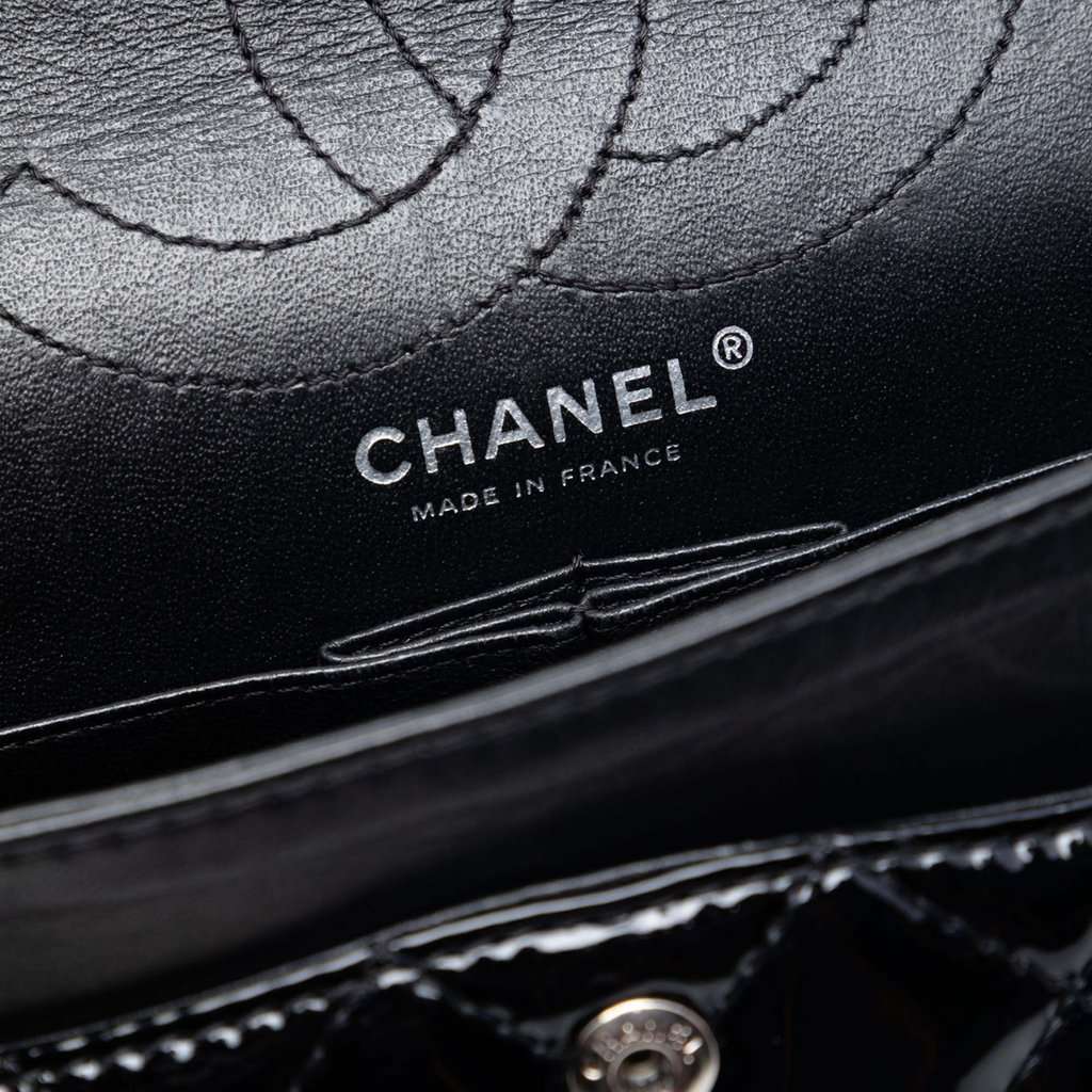 Chanel Quilted Patent Reissue 2.55 Double Flap 226 Black Leather Very good condition - Box View