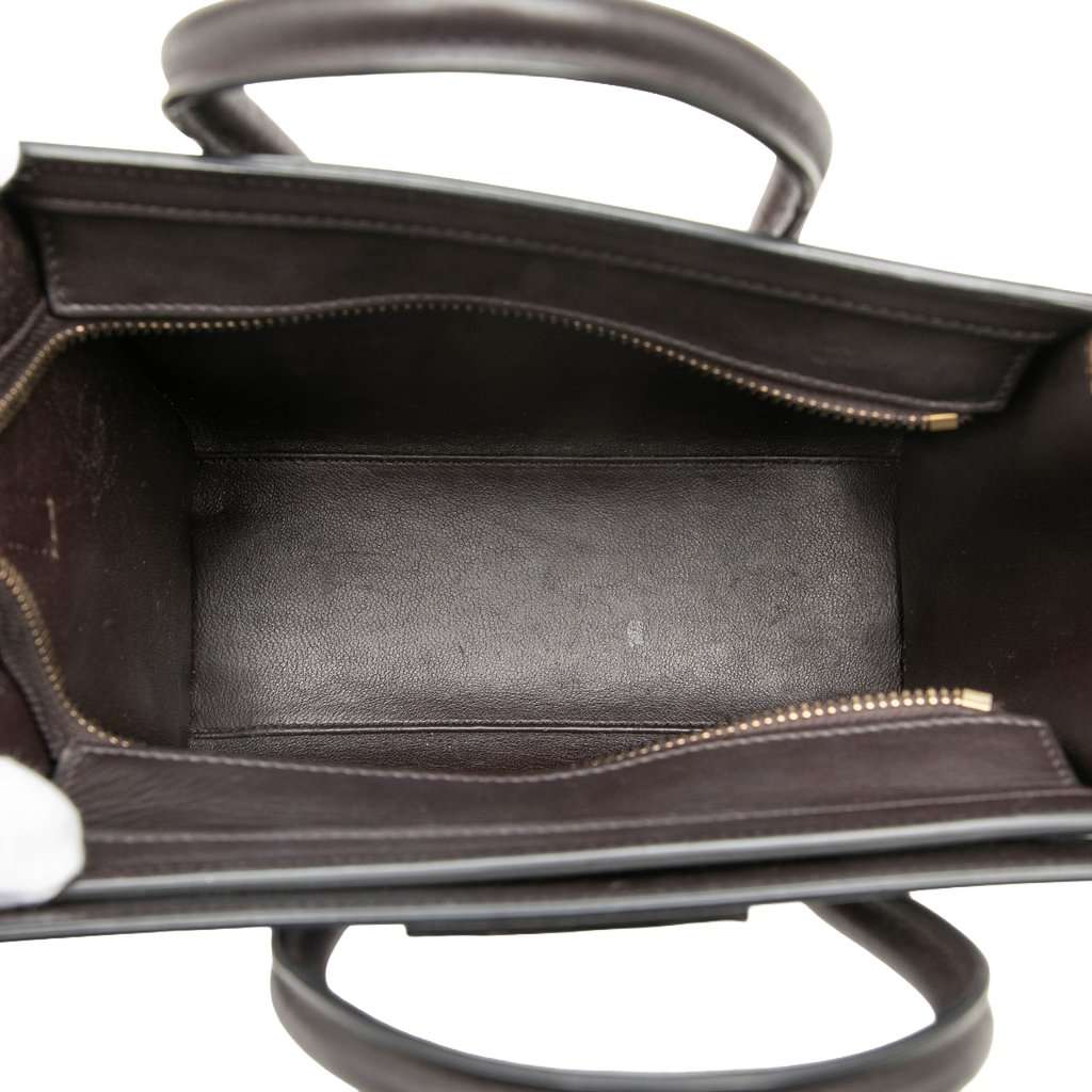 Celine Nano Tricolor Leather Luggage Tote Red Leather Very good - Model View