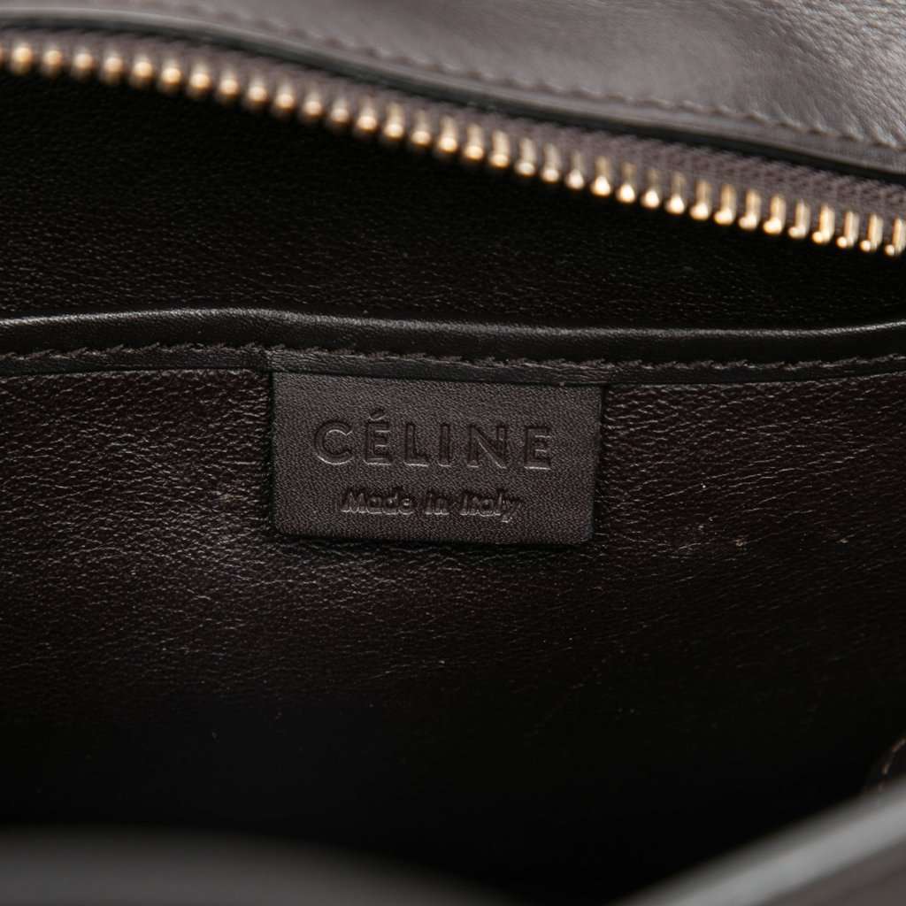 Celine Nano Tricolor Leather Luggage Tote Red Leather Very good - Box View