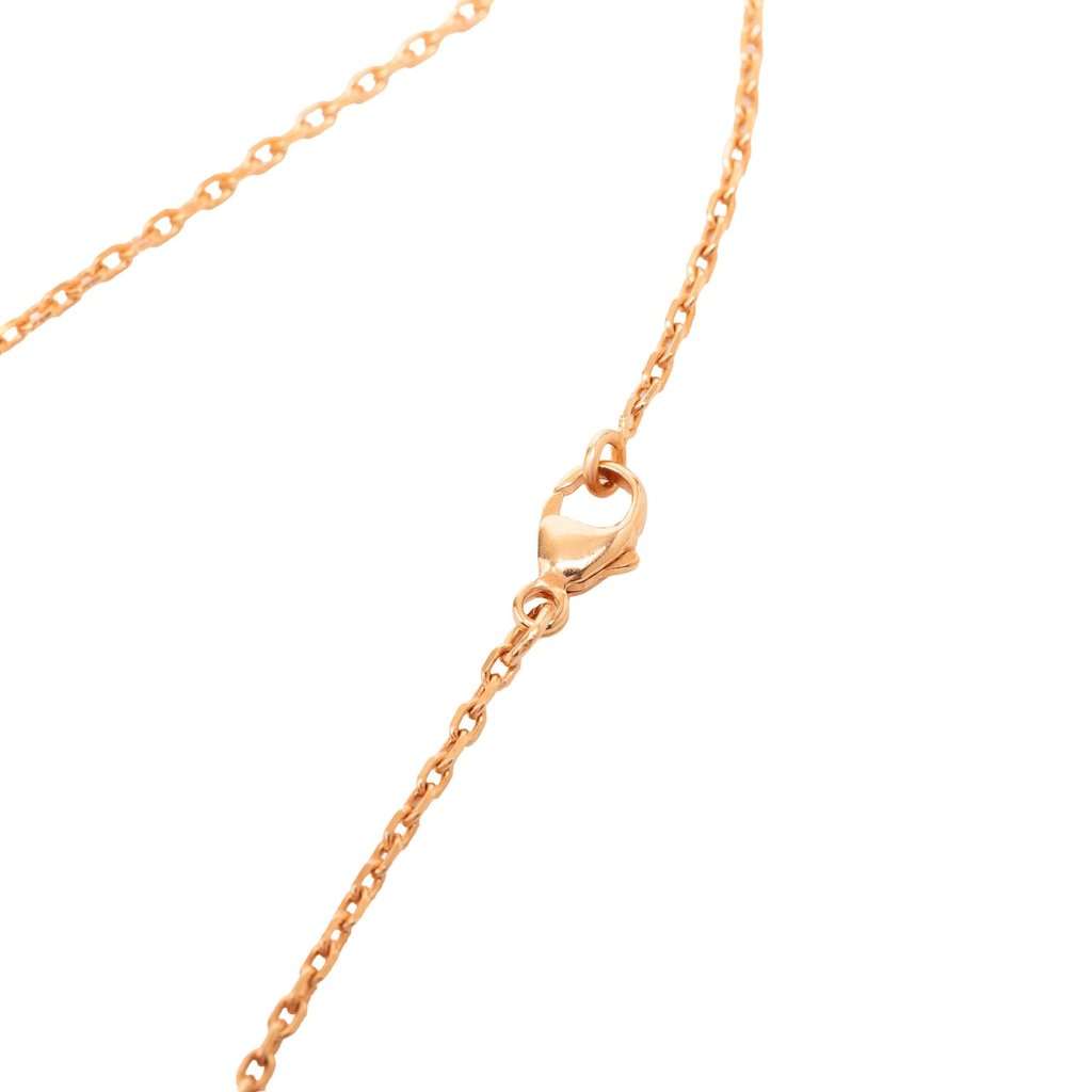 Hermès Rose Gold Plated Enamel Mini Pop H Pendant Necklace Pink Metal Very good - Box View