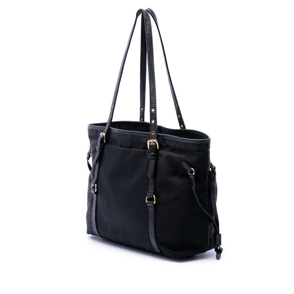 Prada Tessuto Canapa Logo Tote Black Very good - Back View
