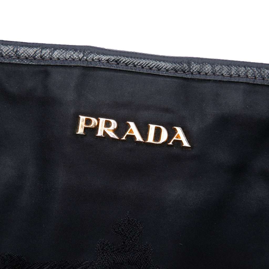 Prada Tessuto Canapa Logo Tote Black Very good - Box View
