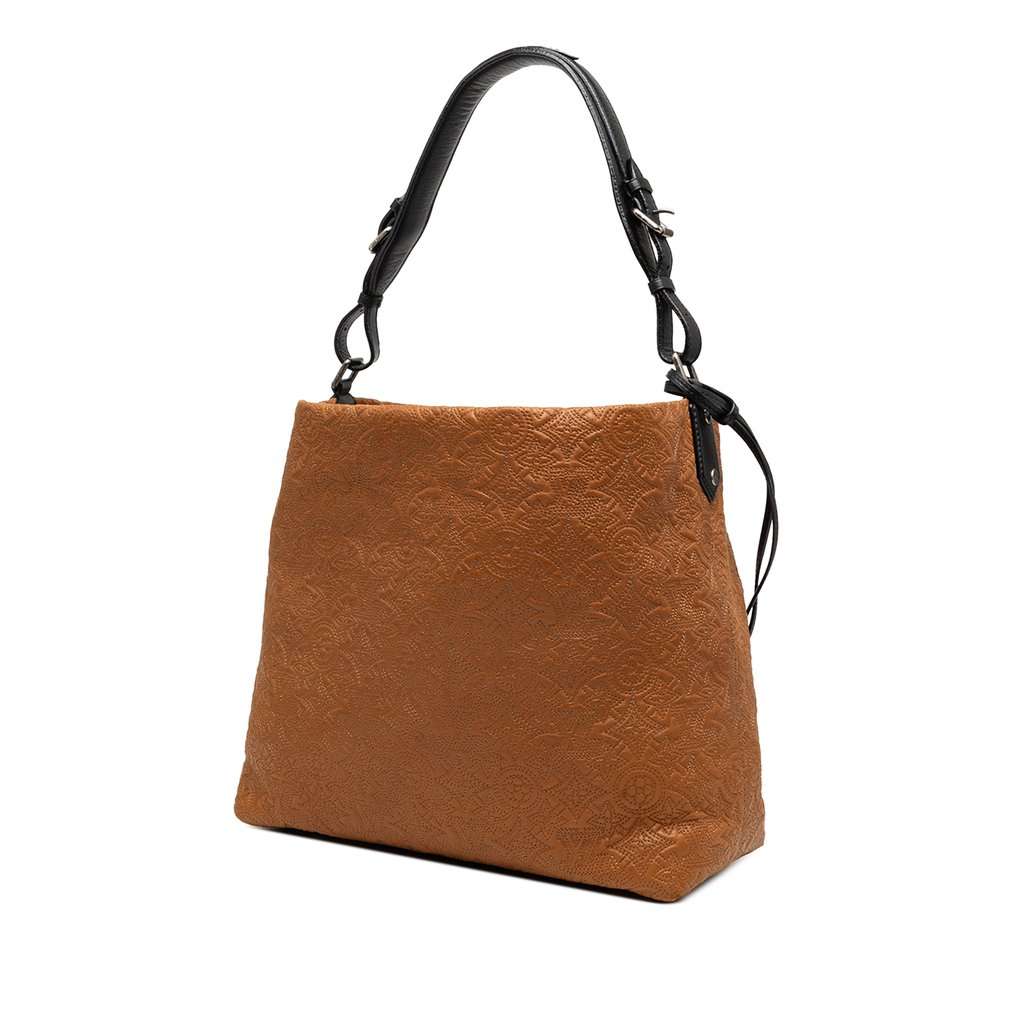Louis Vuitton Monogram Antheia Hobo GM Brown Leather Very good condition - Back View