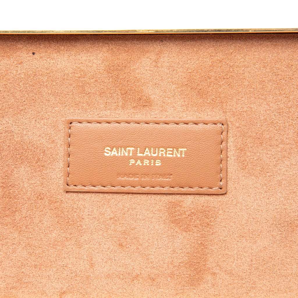 Saint Laurent Acrylic Box Minaudiere Clutch Black Plastic Very good - Box View