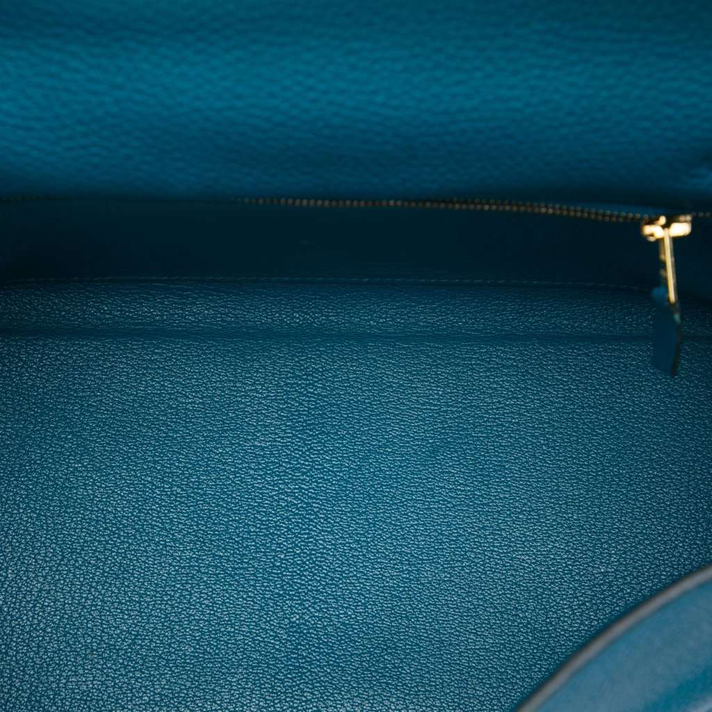 Hermès Togo Kelly II Retourne 28 Blue Leather Very good condition - Model View