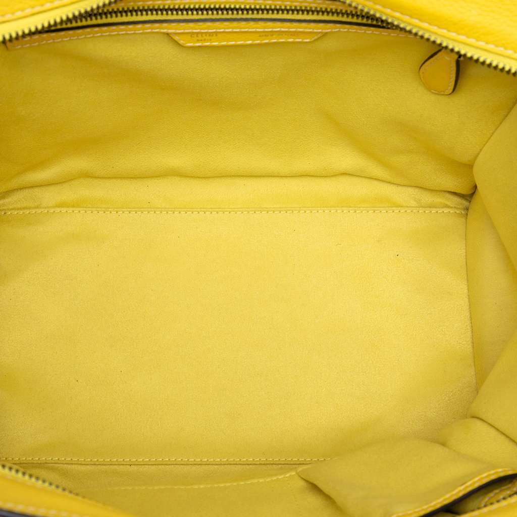 Celine Mini Calfskin Luggage Tote Yellow Leather Very good condition - Model View