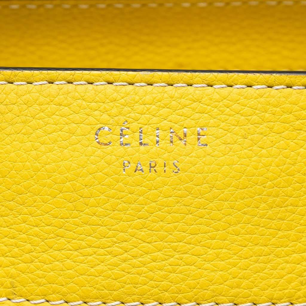 Celine Mini Calfskin Luggage Tote Yellow Leather Very good condition - Box View